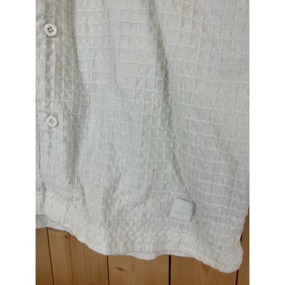 Saints Studio Men's Cream Short Set- Waffle/Rose detail, Medium - Picture 9 of 9